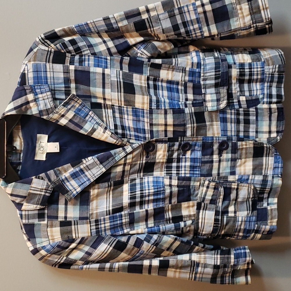 Ann Taylor Loft size 6 cotton 3/4 sleeve jacket